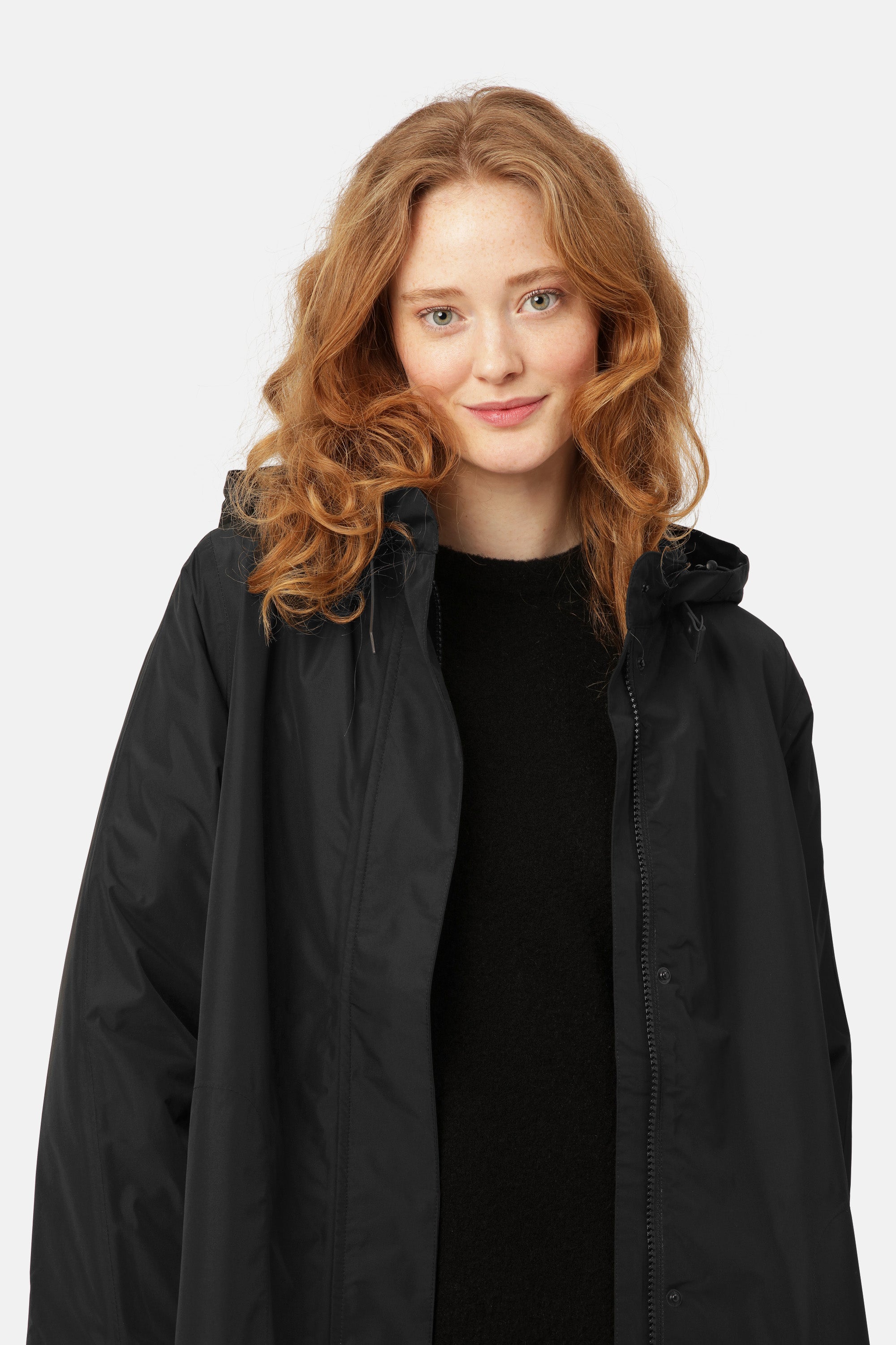 Ilse Jacobsen Hornbæk Rain Long Raincoat Winter coat 001 Black